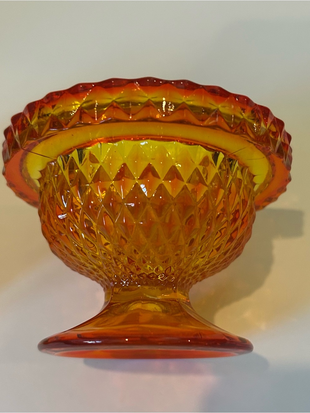 Viking Diamond Point “Glimmer” Orange/Persimmon Fairy Lamp - Picture 4 of 10